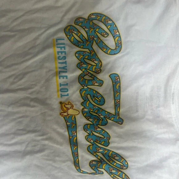 White Tee with Green Graphic - Picture 10 of 10